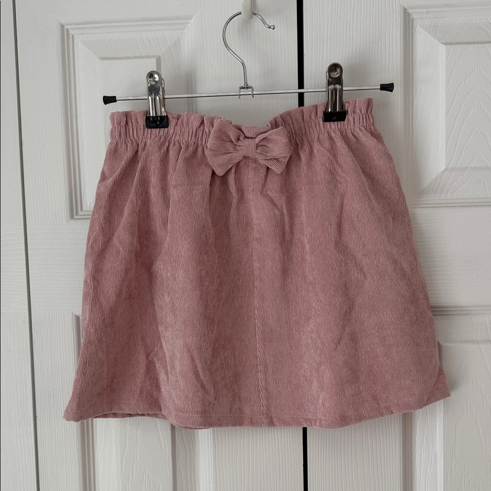 Charming Pink Girls Skirt with Bow